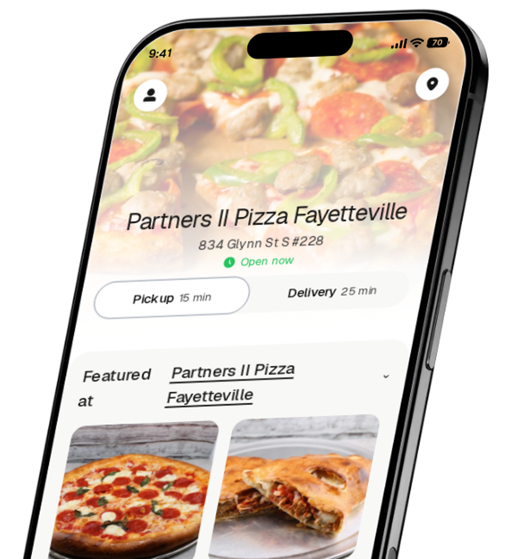 Partners II Pizza Fayetteville app preview
