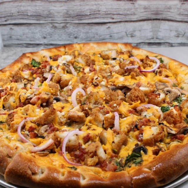 The Bleu Buffalo Pizza.